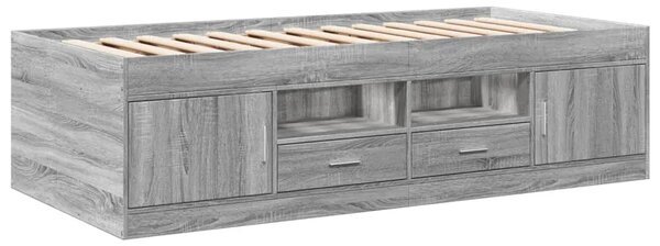 Dnevni krevet s ladicama bez madraca siva boja hrasta 100x200cm - Sivi hrast sonoma 100 x 200 cm Sivi hrast sonoma 100 x 200 cm