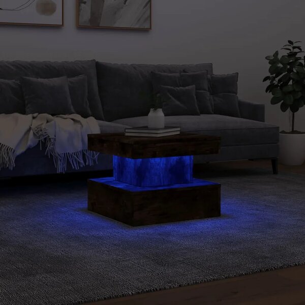 Ormarić za uzglavlje LED boja dimljenog hrasta 50x50x40 cm - Dimljeni hrast 1 50 cm Dimljeni hrast