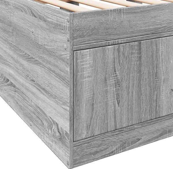 Dnevni krevet s ladicama bez madraca siva boja hrasta 100x200cm - Sivi hrast sonoma 100 x 200 cm Sivi hrast sonoma 100 x 200 cm