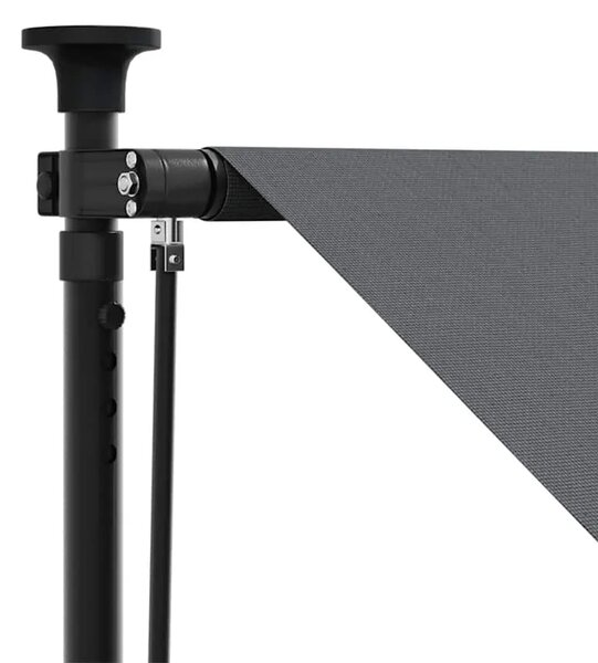 Tenda na uvlačenje antracit 250 x 150 cm od tkanine i čelika - Antracit 1 Antracitni okvir 250 cm