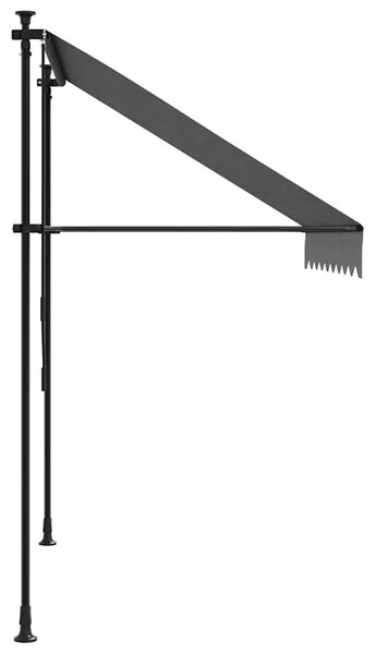 Tenda na uvlačenje antracit 200 x 150 cm od tkanine i čelika - Antracit 1 Antracitni okvir 200 cm