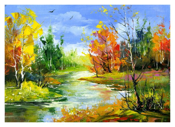 Staklena slika - Pejzažna slika (70x50 cm)