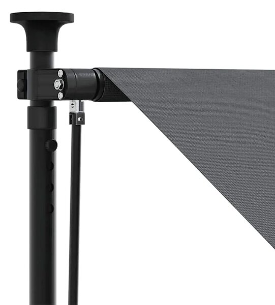 Tenda na uvlačenje antracit 300 x 150 cm od tkanine i čelika - Antracit 1 Antracitni okvir 300 cm