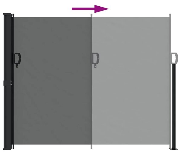 Bočna tenda na uvlačenje antracit 160 x 500 cm - Antracit 160 x 500 cm 1 Antracit