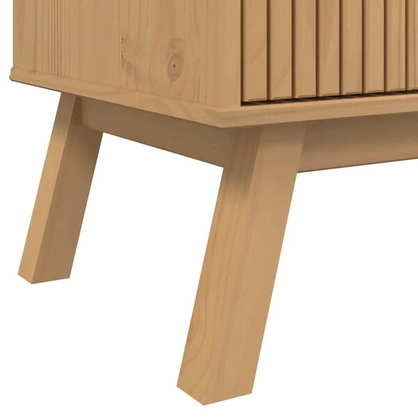TV ormarić OLDEN smeđi 114 x 43 x 57 cm od masivne borovine - Smeđa 1 Smeđa