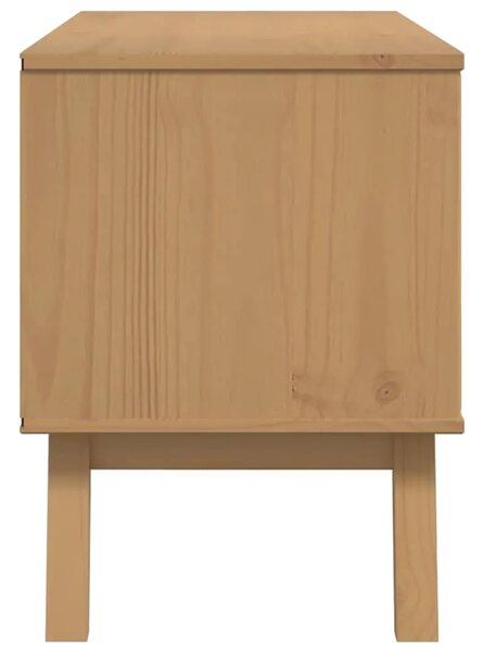 TV ormarić OLDEN smeđi 114 x 43 x 57 cm od masivne borovine - Smeđa 1 Smeđa