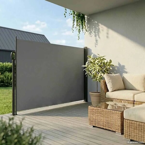 Bočna tenda na uvlačenje antracit 200 x 600 cm - Antracit 200 x 600 cm 1 Antracit