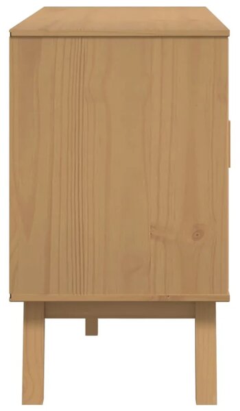 Komoda OLDEN smeđa 114 x 43 x 73 5 cm od masivne borovine - Smeđa 1 Smeđa