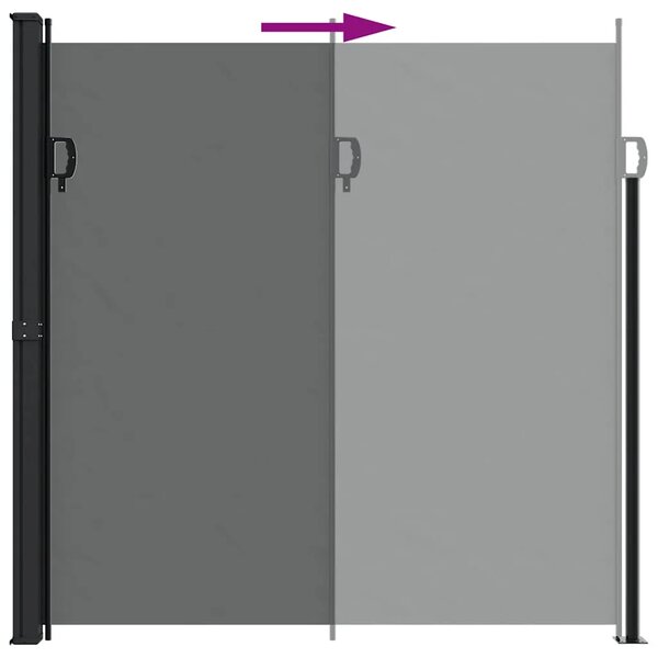 Bočna tenda na uvlačenje antracit 200 x 600 cm - Antracit 200 x 600 cm 1 Antracit