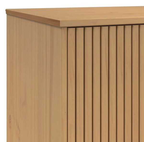 Komoda OLDEN smeđa 114 x 43 x 73 5 cm od masivne borovine - Smeđa 1 Smeđa