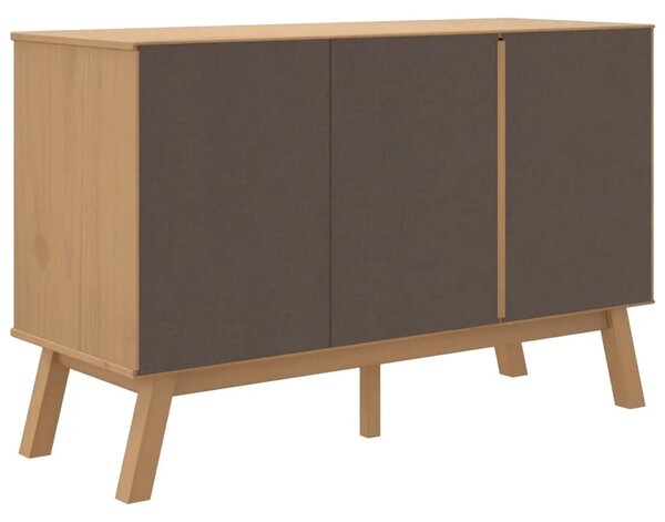 Komoda OLDEN smeđa 114 x 43 x 73 5 cm od masivne borovine - Smeđa 1 Smeđa