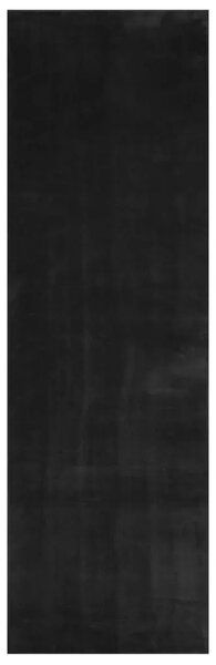 Tepih HUARTE kratkih vlakana mekani i perivi crni 80 x 250 cm - Crna 80 x 250 cm Crna 80 x 250 cm
