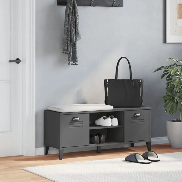 Klupa za cipele VIKEN antracit siva 106 x 35 x 45 cm drvena - antracit siva 1 1 1