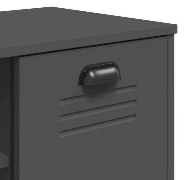 Klupa za cipele VIKEN antracit siva 106 x 35 x 45 cm drvena - antracit siva 1 1 1