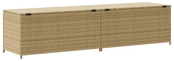 Vrtna kutija za pohranu prošarana bež 469 L od poliratana - Miješana bež 200 x 50 x 58 cm Miješana bež 200 x 50 x 58 cm