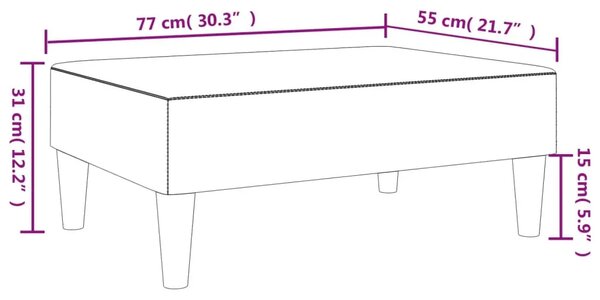 Tabure tamnosivi 77x55x31 cm baršunasti - Tamno siva 1 Tamno siva