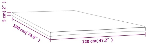 Nadmadrac 120x190x5 cm - 120 x 190 cm 120 x 190 cm