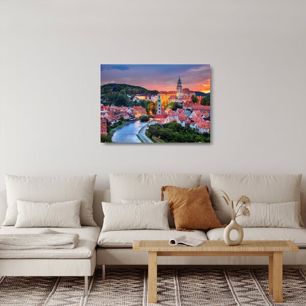 Staklena slika - Český Krumlov (70x50 cm)
