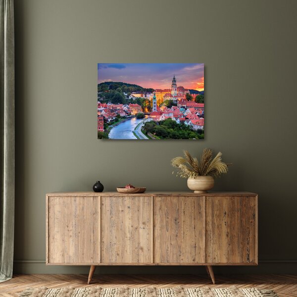 Staklena slika - Český Krumlov (70x50 cm)