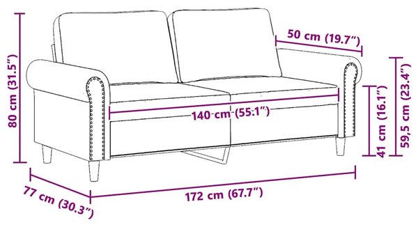 Dvosjed plavi 140 cm baršunasti - Plava 1 140 cm Plava