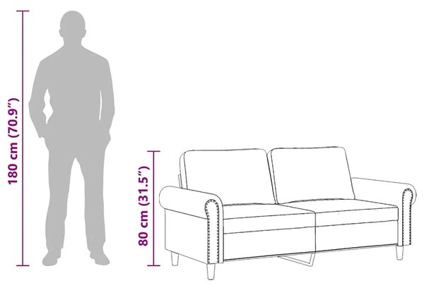 Dvosjed plavi 140 cm baršunasti - Plava 1 140 cm Plava