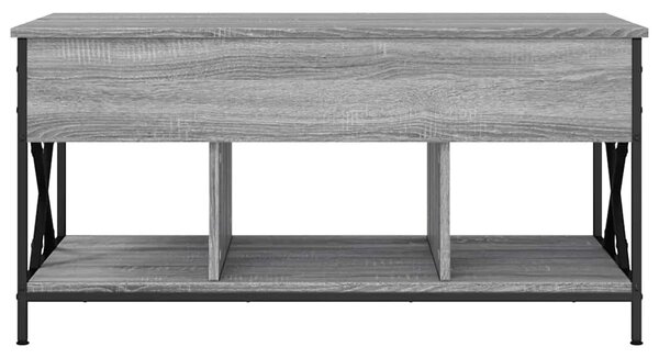 Stolić za kavu siva boja hrasta 100x55x50 cm od drva i metala - Sivi hrast sonoma 1 Sivi hrast sonoma
