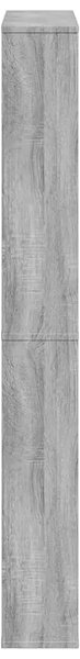 Ormarić za cipele s ogledalom 4 razine boja hrasta 63x17x134 cm - Sivi hrast sonoma 1 1 1