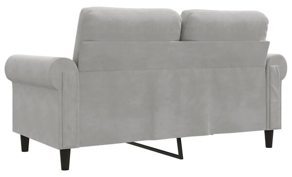 Dvosjed svjetlosivi 120 cm baršunasti - Svjetlosiva 1 120 cm Svjetlosiva