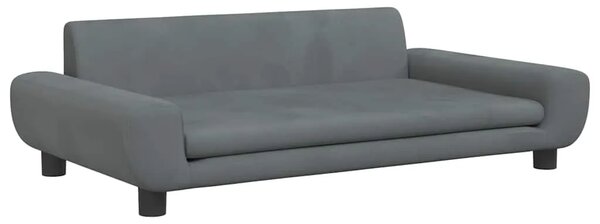 Krevet za pse tamnosivi 100 x 54 x 33 cm baršunasti - Tamno siva 100 x 54 x 33 cm Tamno siva 100 x 54 x 33 cm