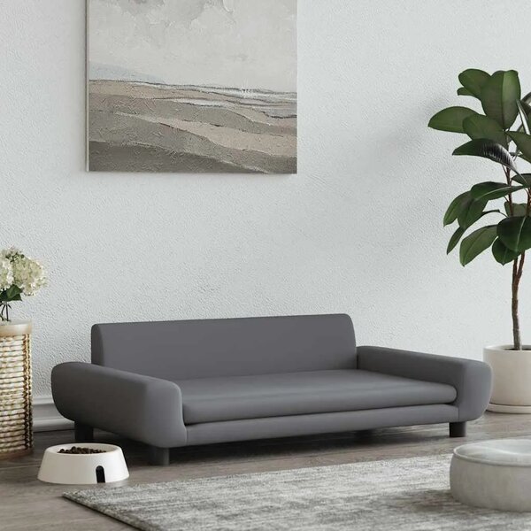 Krevet za pse tamnosivi 100 x 54 x 33 cm baršunasti - Tamno siva 100 x 54 x 33 cm Tamno siva 100 x 54 x 33 cm