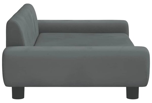 Krevet za pse tamnosivi 100 x 54 x 33 cm baršunasti - Tamno siva 100 x 54 x 33 cm Tamno siva 100 x 54 x 33 cm