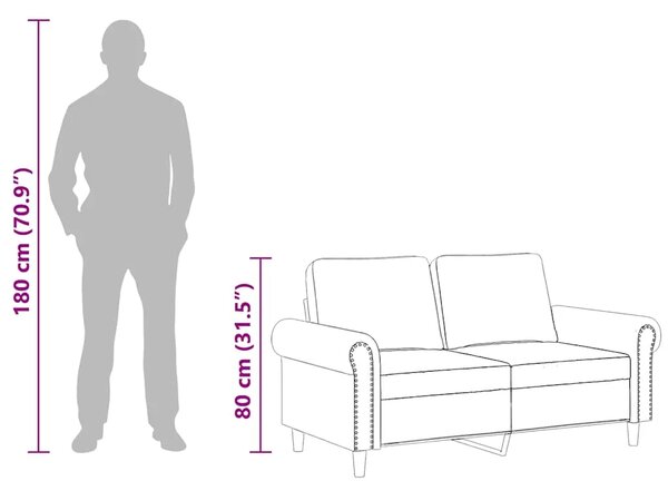 Dvosjed svjetlosivi 120 cm baršunasti - Svjetlosiva 1 120 cm Svjetlosiva