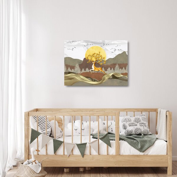 Staklena slika jelena (70x50 cm)