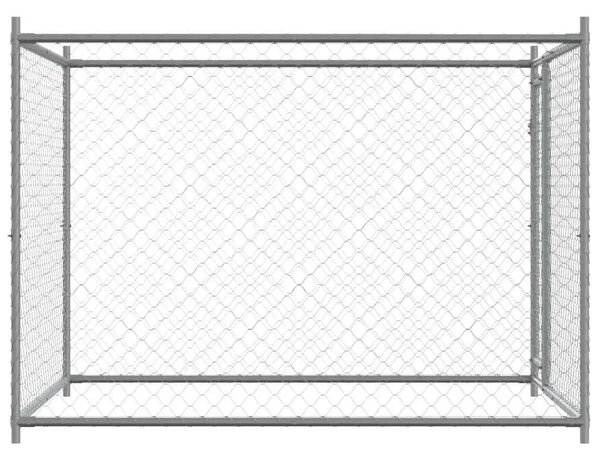 Kavez za pse s vratima sivi 2 x 2 x 1 5 m od pocinčanog čelika - 2 x 2 x 1.5 m 1 1 vrata 2 x 2 x 1.5 m