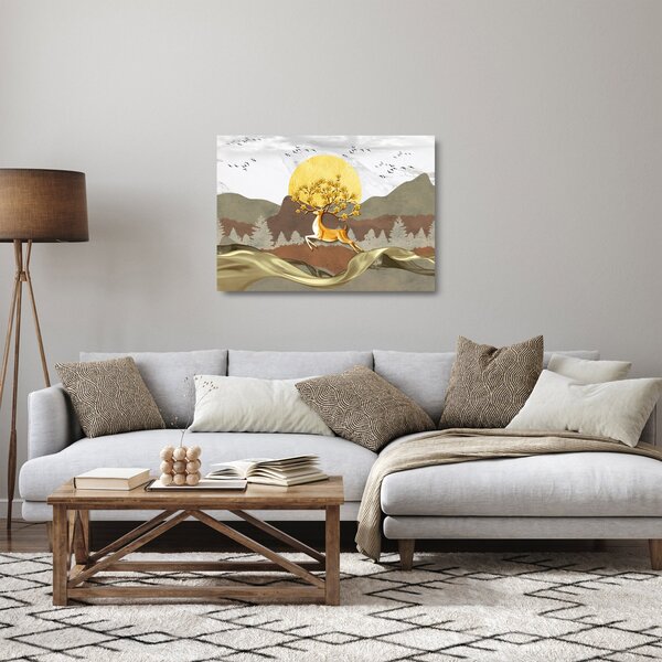 Staklena slika jelena (70x50 cm)