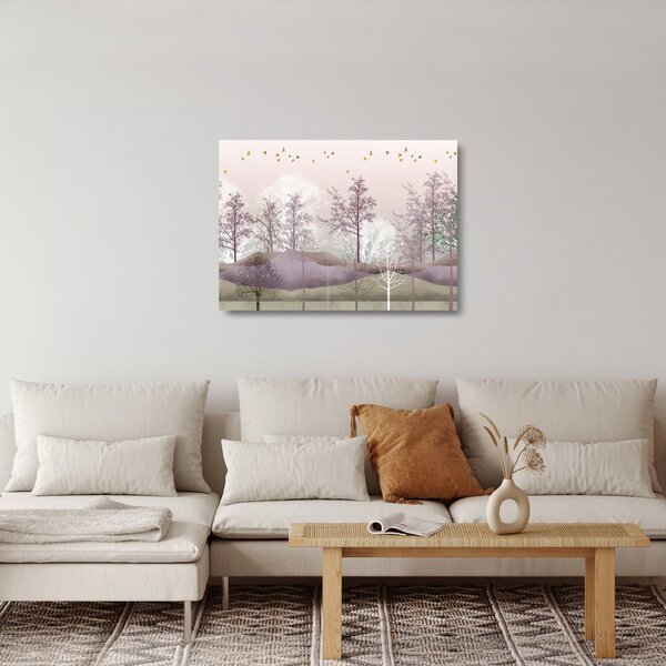 Staklena slika šume (70x50 cm)