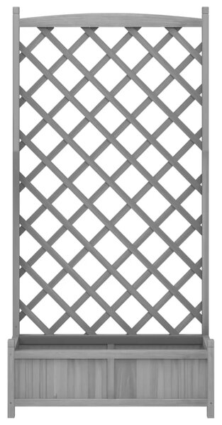 Sadilica s rešetkom siva 90x35x180 cm od masivne jelovine - Siva 90 x 35 x 180 cm 1 s rešetkom