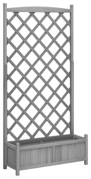 Sadilica s rešetkom siva 90x35x180 cm od masivne jelovine - Siva 90 x 35 x 180 cm 1 s rešetkom