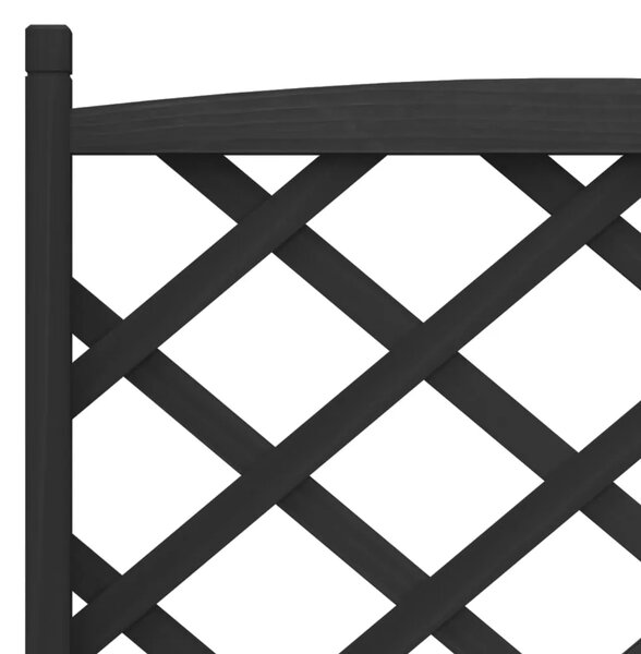 Sadilica s rešetkom crna 75 x 35 x 150 cm od masivne jelovine - Crna 75 x 35 x 150 cm 1 s rešetkom