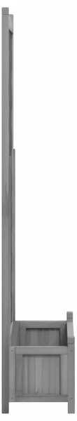 Sadilica s rešetkom siva 90x35x180 cm od masivne jelovine - Siva 90 x 35 x 180 cm 1 s rešetkom
