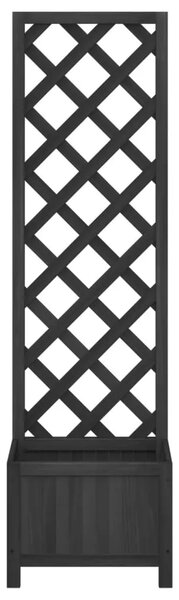 Sadilica s rešetkom crna 40x30x135 cm od masivne jelovine - Crna 40 x 30 x 135 cm 1 Crna