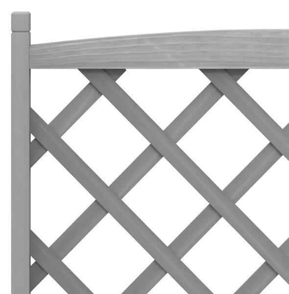 Sadilica s rešetkom siva 90x35x180 cm od masivne jelovine - Siva 90 x 35 x 180 cm 1 s rešetkom