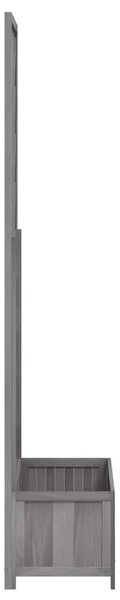 Sadilica s rešetkom siva 90x35x180 cm od masivne jelovine - Siva 90 x 35 x 180 cm 1 Siva