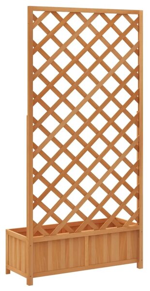 Sadilica s rešetkom smeđa 90x35x180 cm od masivne jelovine - Smeđa 90 x 35 x 180 cm 1 Smeđa