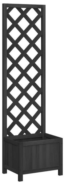 Sadilica s rešetkom crna 40x30x135 cm od masivne jelovine - Crna 40 x 30 x 135 cm 1 Crna
