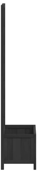 Sadilica s rešetkom crna 40x30x135 cm od masivne jelovine - Crna 40 x 30 x 135 cm 1 Crna