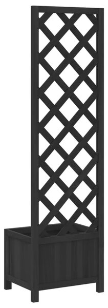 Sadilica s rešetkom crna 40x30x135 cm od masivne jelovine - Crna 40 x 30 x 135 cm 1 Crna