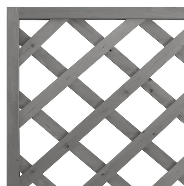 Sadilica s rešetkom siva 90x35x180 cm od masivne jelovine - Siva 90 x 35 x 180 cm 1 Siva