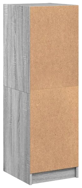 Visoka komoda sa staklenim vratima boja hrasta 35 x 37 x 109 cm - Sivi hrast sonoma 1 Sivi hrast sonoma