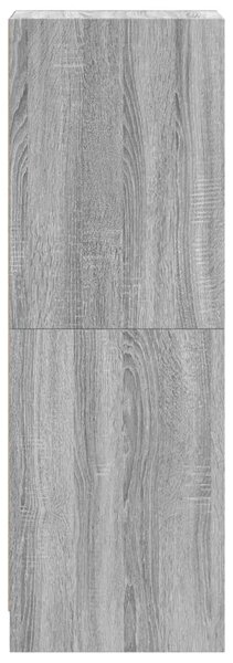 Visoka komoda sa staklenim vratima boja hrasta 35 x 37 x 109 cm - Sivi hrast sonoma 1 Sivi hrast sonoma